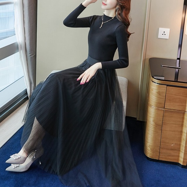 【BB0067】チュールレーススカート　ワンピース}