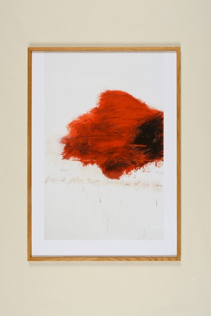 Cy Twombly  "Fifty Days at Iliam: The Fire that Consumes All before It, 1978" poster　オーク無垢材額装済