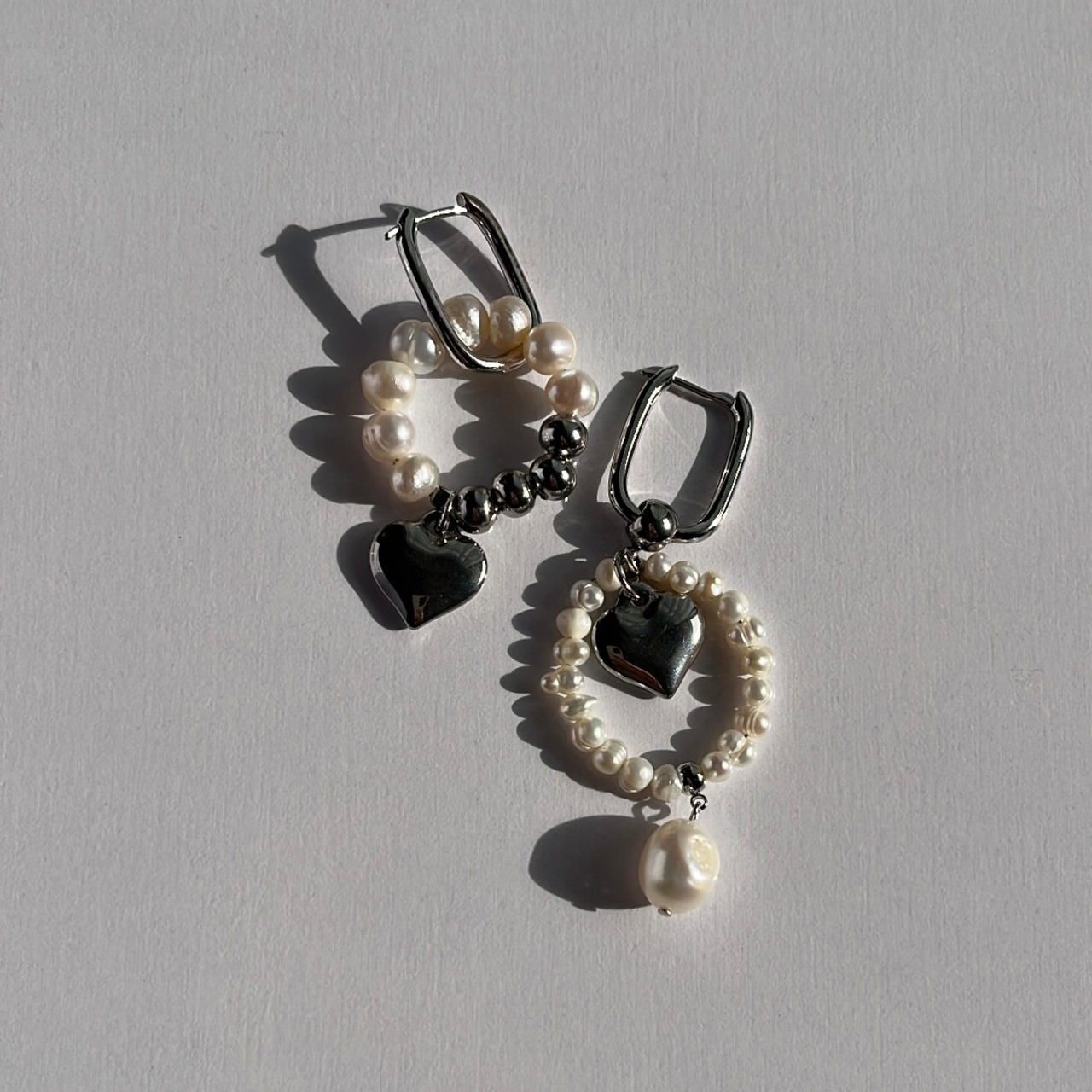 淡水パール フープピアス