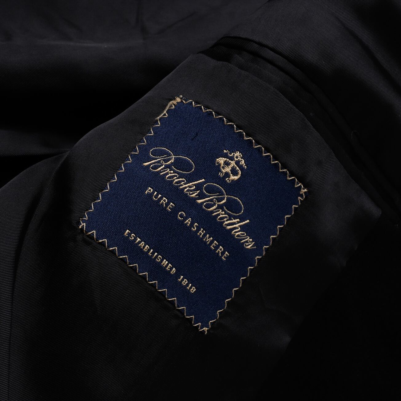 極美品】BROOKS BROTHERS Cashmere Black blazer about size42S Loro
