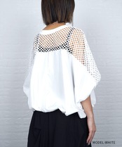 【直営限定ITEM】パンチングドルマンスリーブTOPS (WHITE)　CQ-49005H