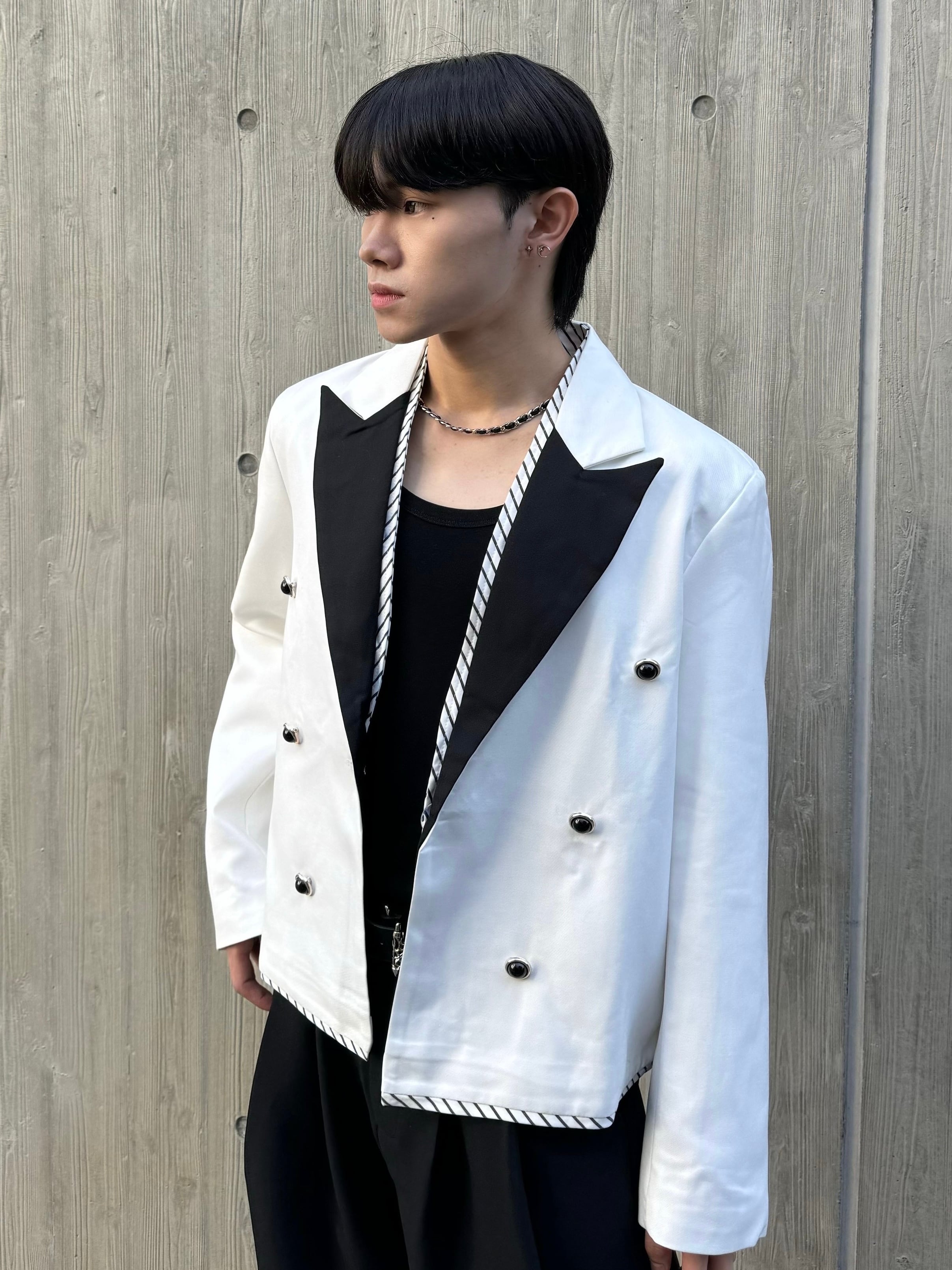ALUDE SELECT】unique short jacket(2color) | 【ALUDE】韓国 ALUDE SELECT】unique short jacket(2color) | 【ALUDE】韓国