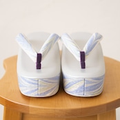 suminagashi 草履 L「月への帰り道」銀糸