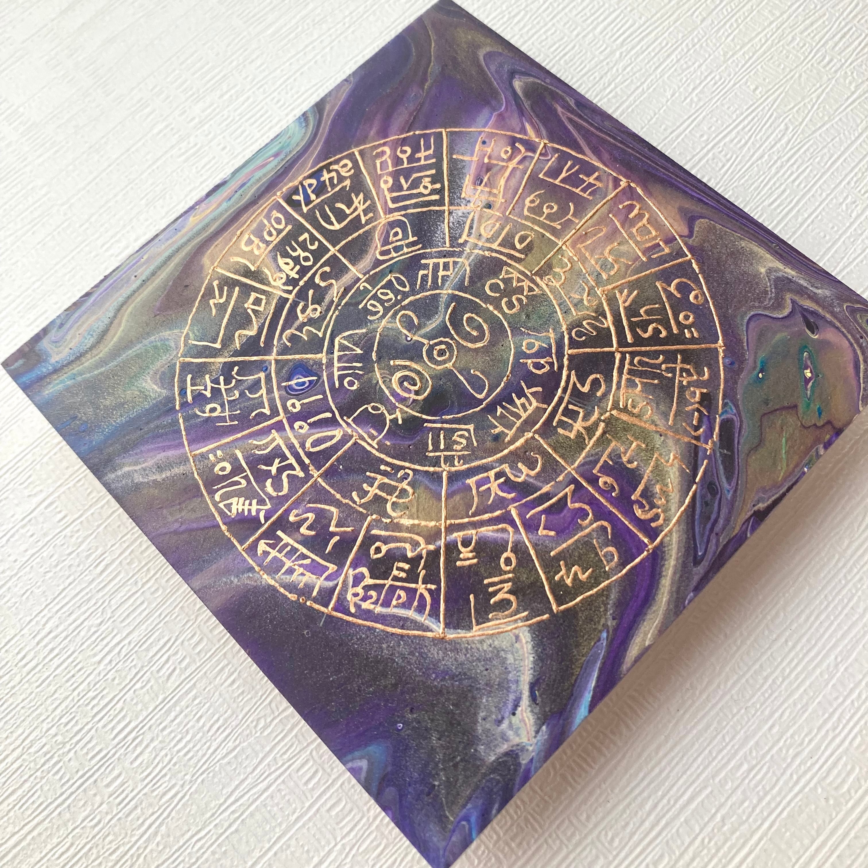 フルイドアート MDF 龍体フトマニ図 | 竜胆とおひさま