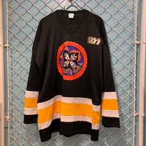 KISS 1998 Tour hockey jersey tops - YELLOW