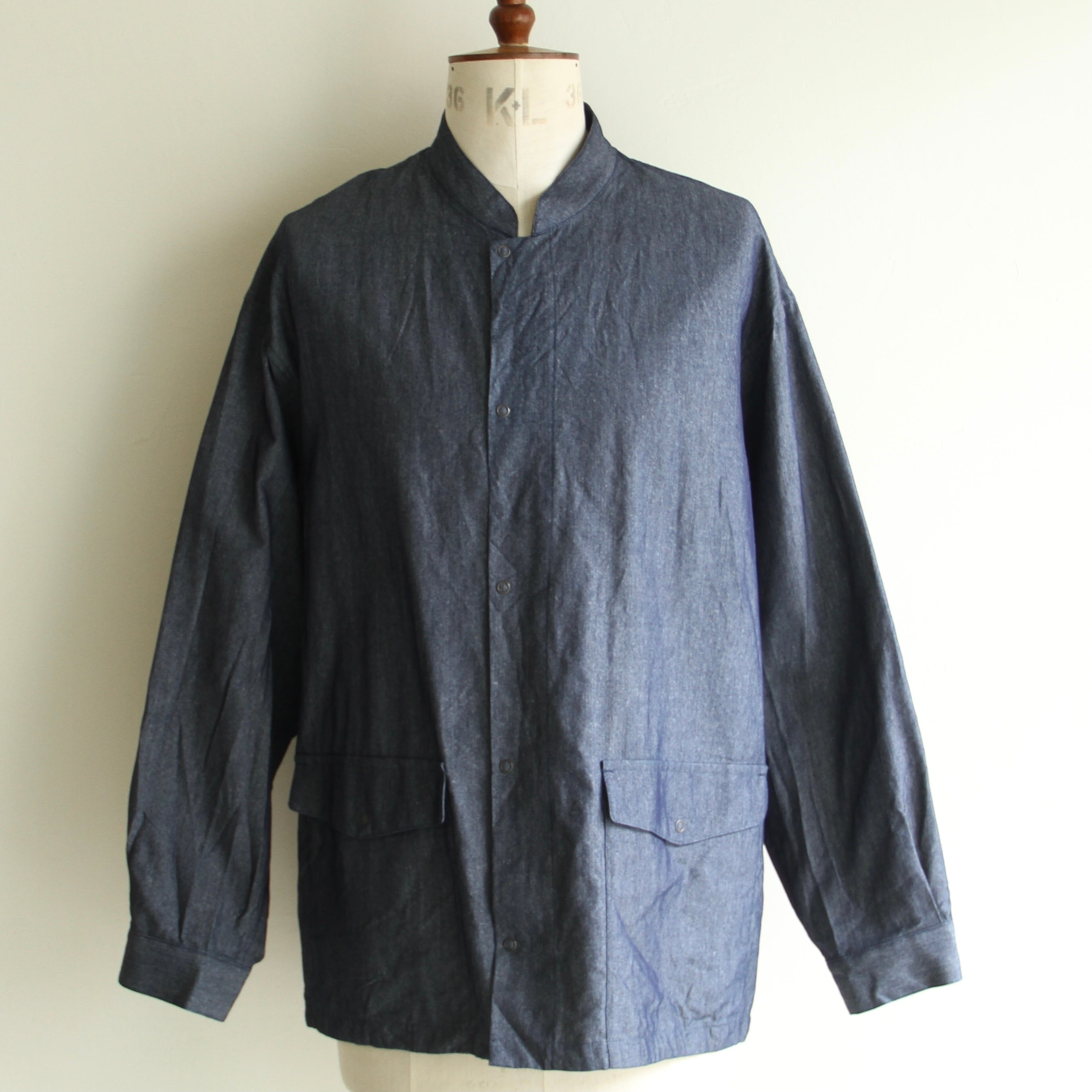 【未使用】cupro cotton shirt blouson 46