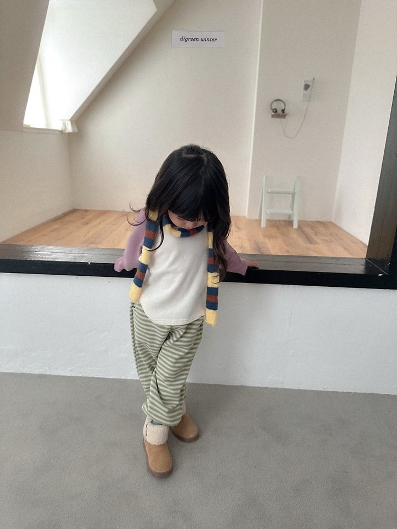 〖取寄〗韓国子供服 / 26winter / Digreen / チェリーストライプジョガーパンツ / キッズ / 冬服 *S~2XL*