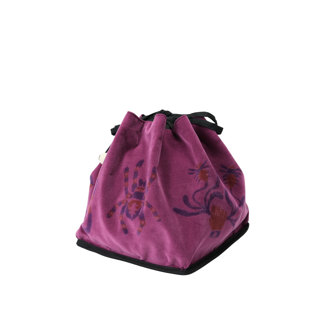 柴田真央 | 別珍巾着(ピンク)・画像3