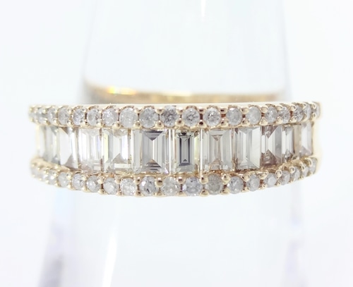 【SOLD OUT】0.80ⅽt　パヴェダイヤモンド　ハーフエタニティリング　K18　～0.80ⅽt Pave Diamond Half Eternity Ring K18～