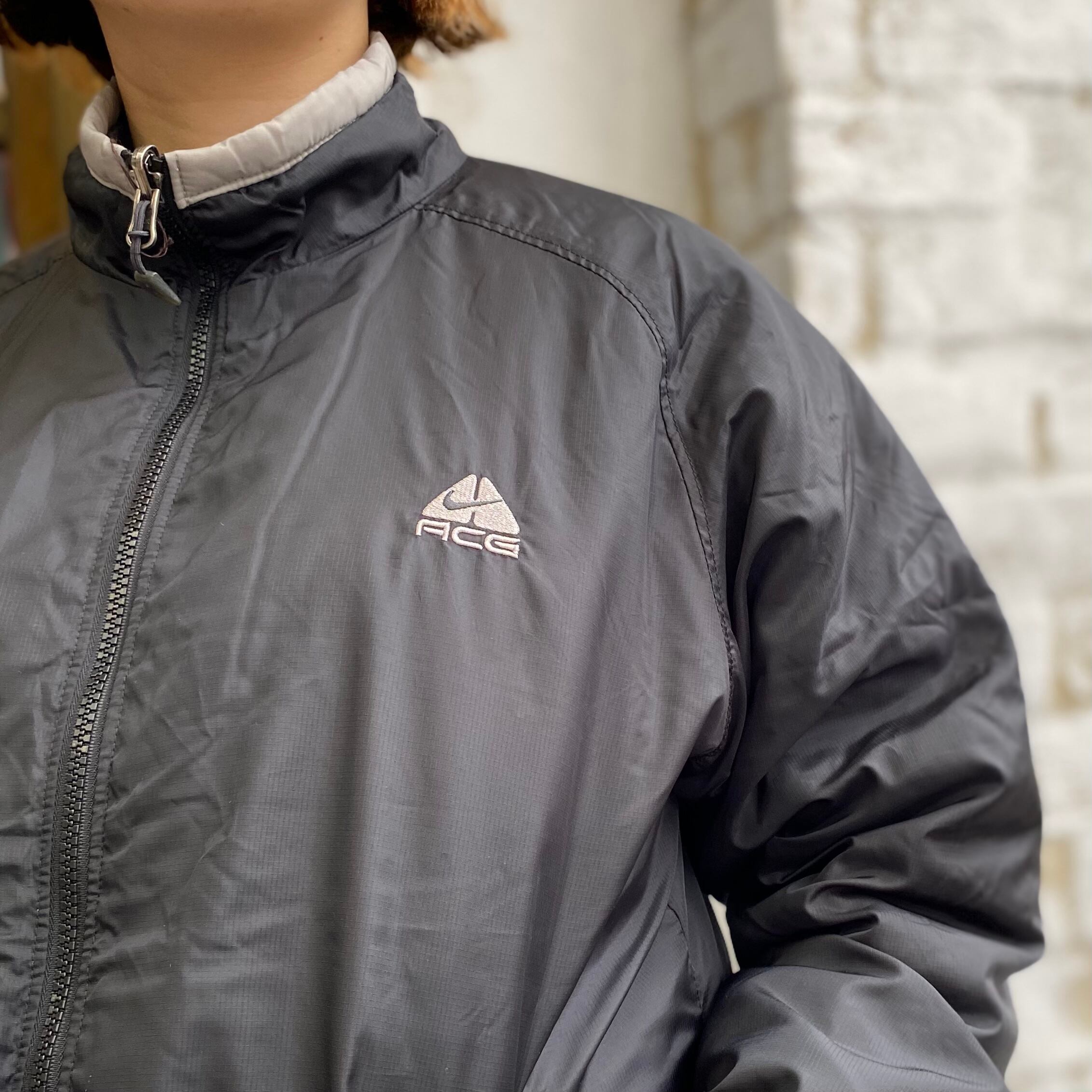 size : M【NIKE ACG】ナイキ リバーシブル ナイロンジャケット 黒