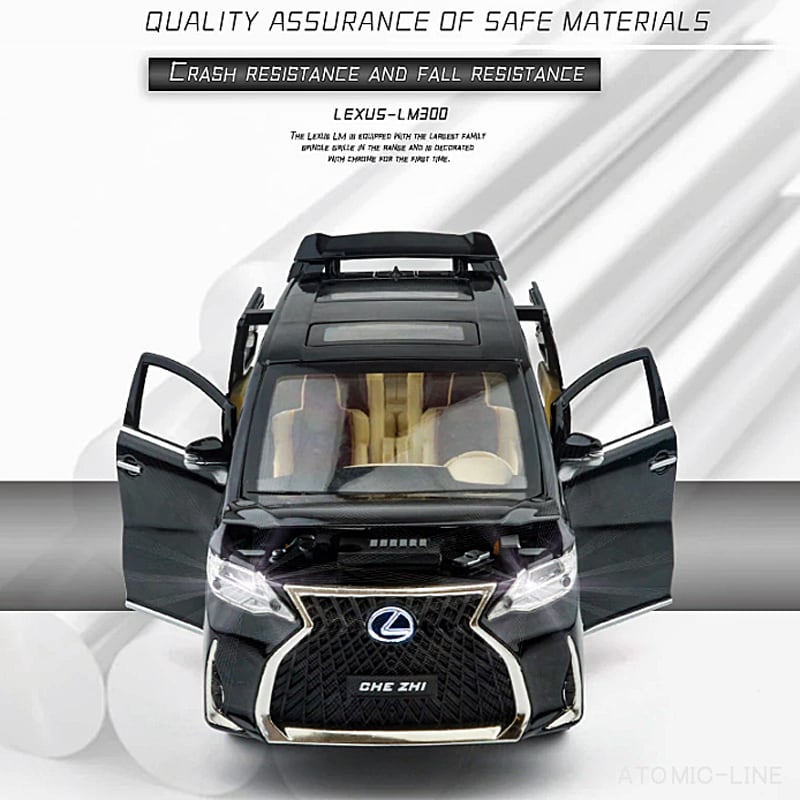 レクサス LEXUS LM300H 1/24 ミニカー 全2色 ライト点灯 エンジン