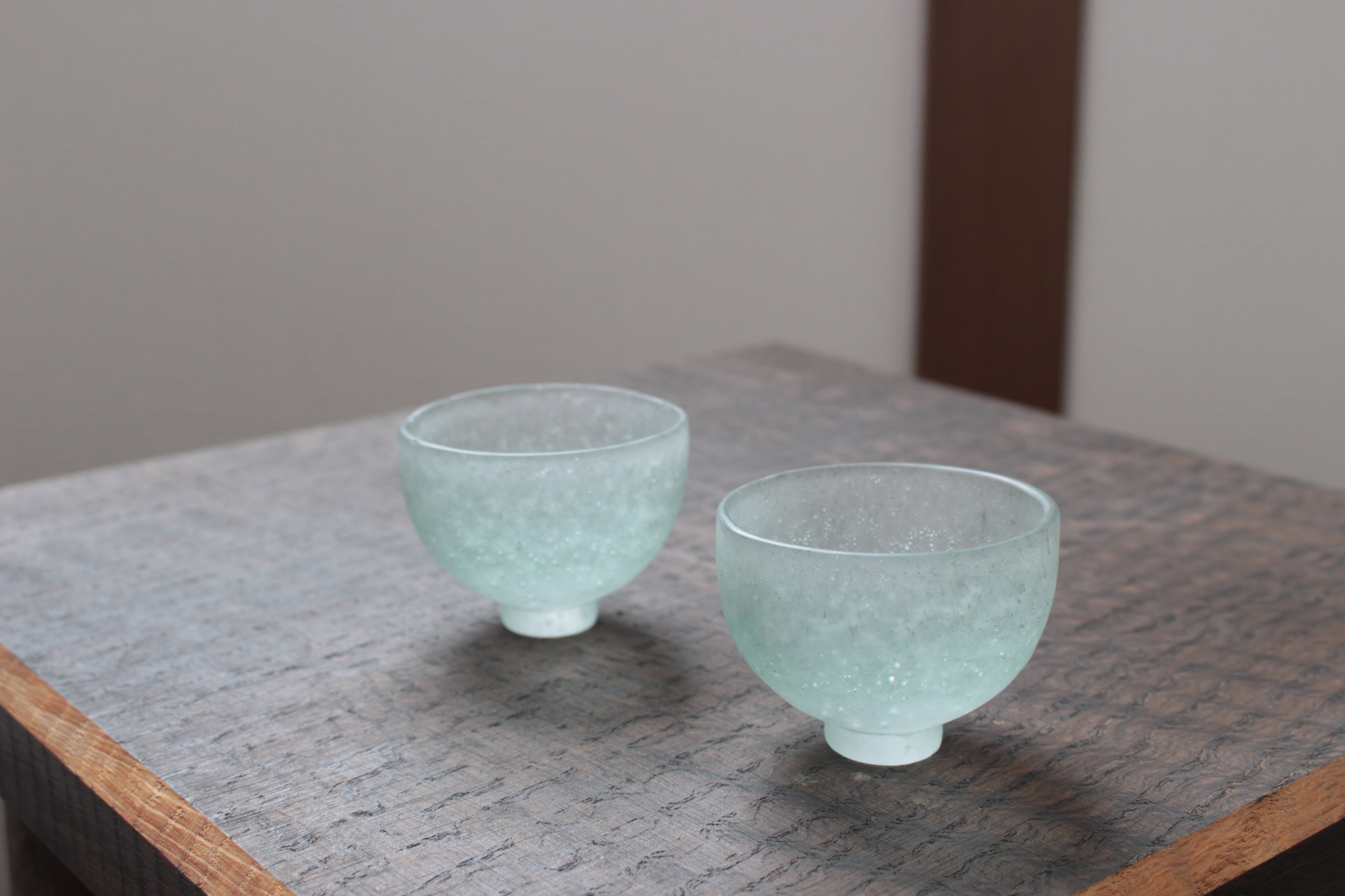 【藤村恵里】ぐいのみ 墨緑 A・B