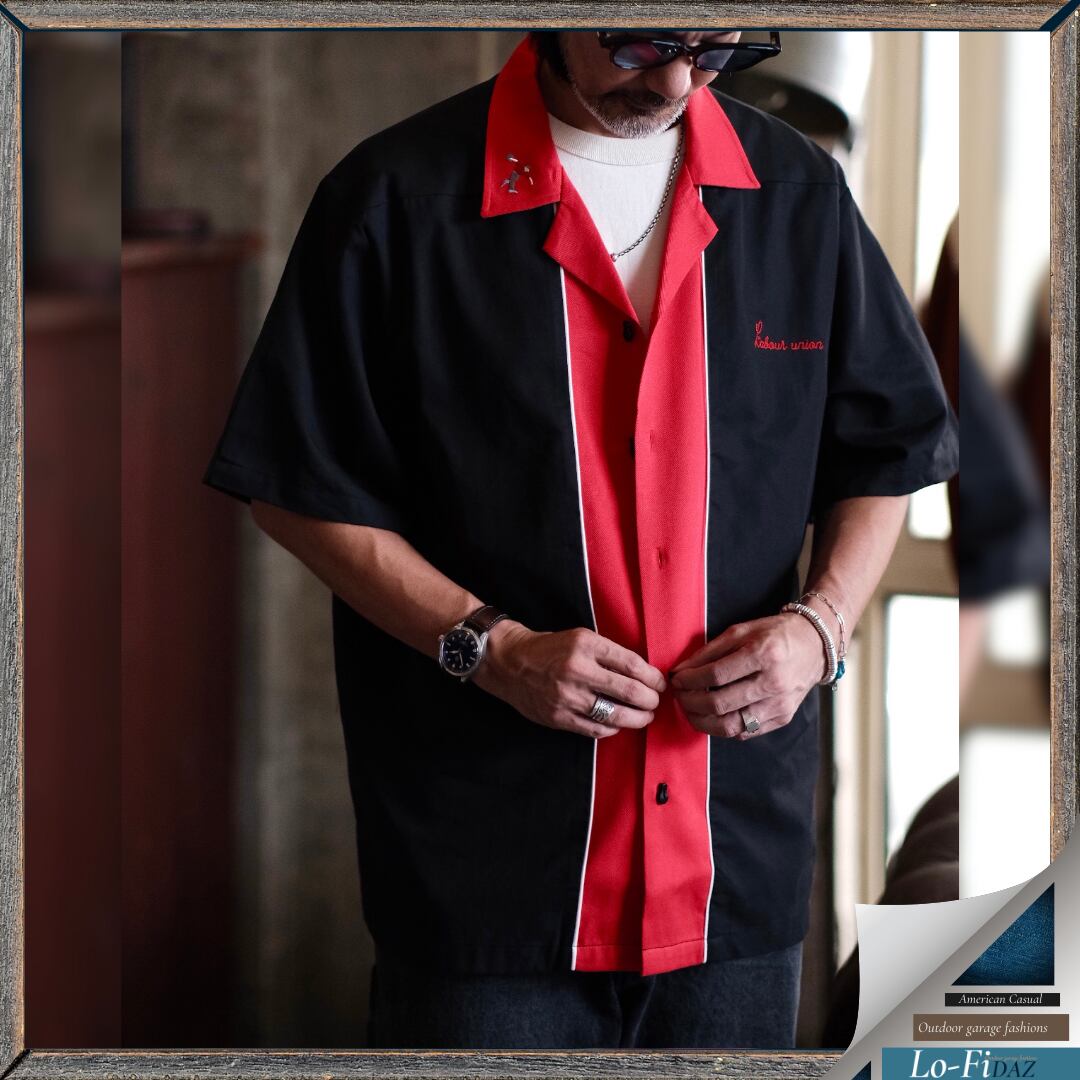 ハワイアンアロハスタイル 刺繍入り ボウリングシャツ 30510