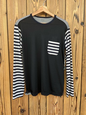 ranor(ラナー) MERINO CRAZY LONG T-SHIRT BLACK