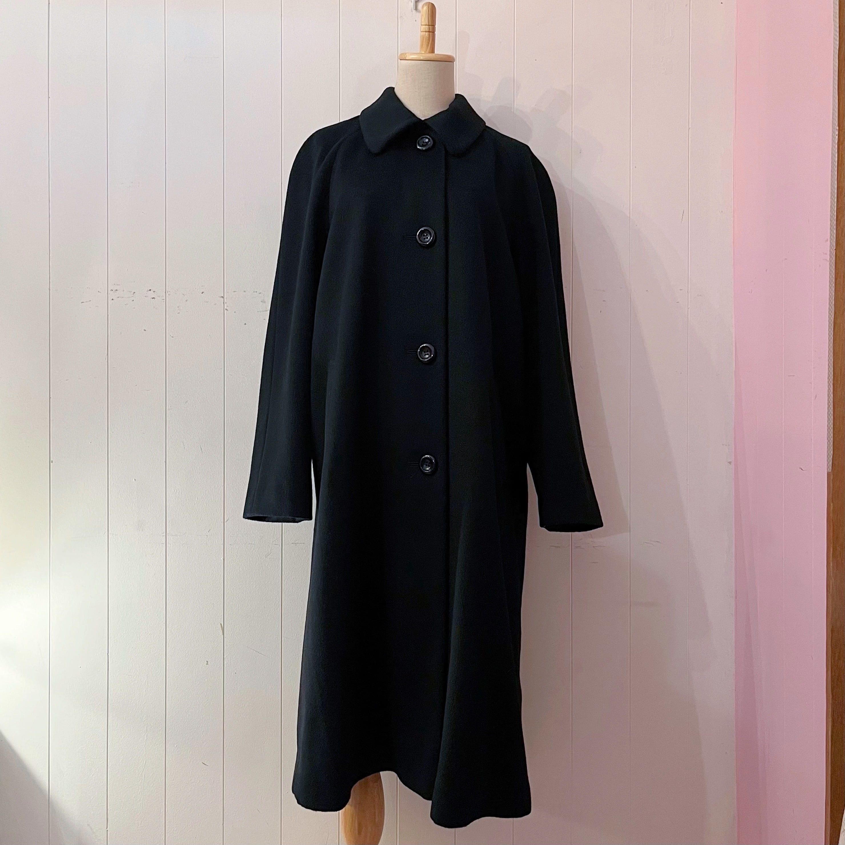 black cashmere long coat
