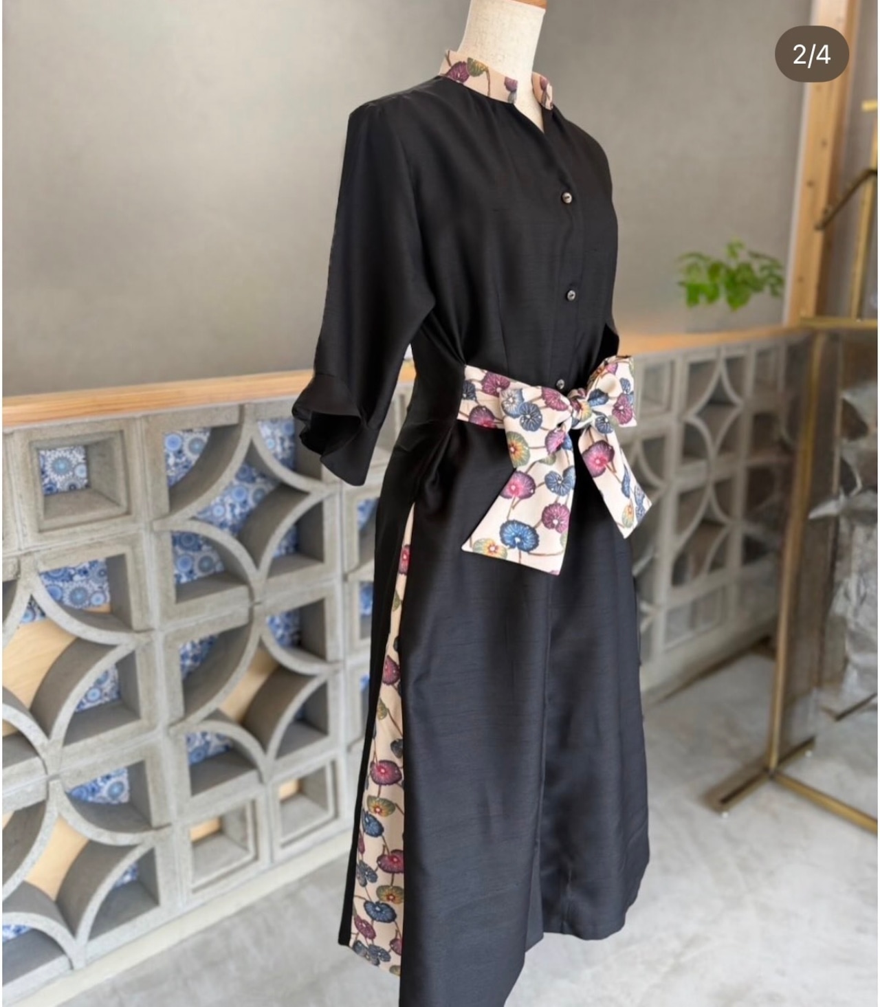 ワイドリボンkariyushiワンピース black