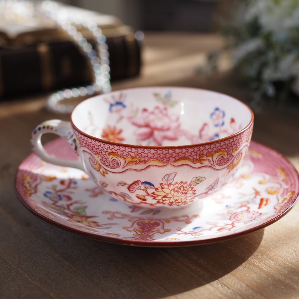 希少フランスアンティーク サルグミンヌ ミントン235 カップ＆ソーサー