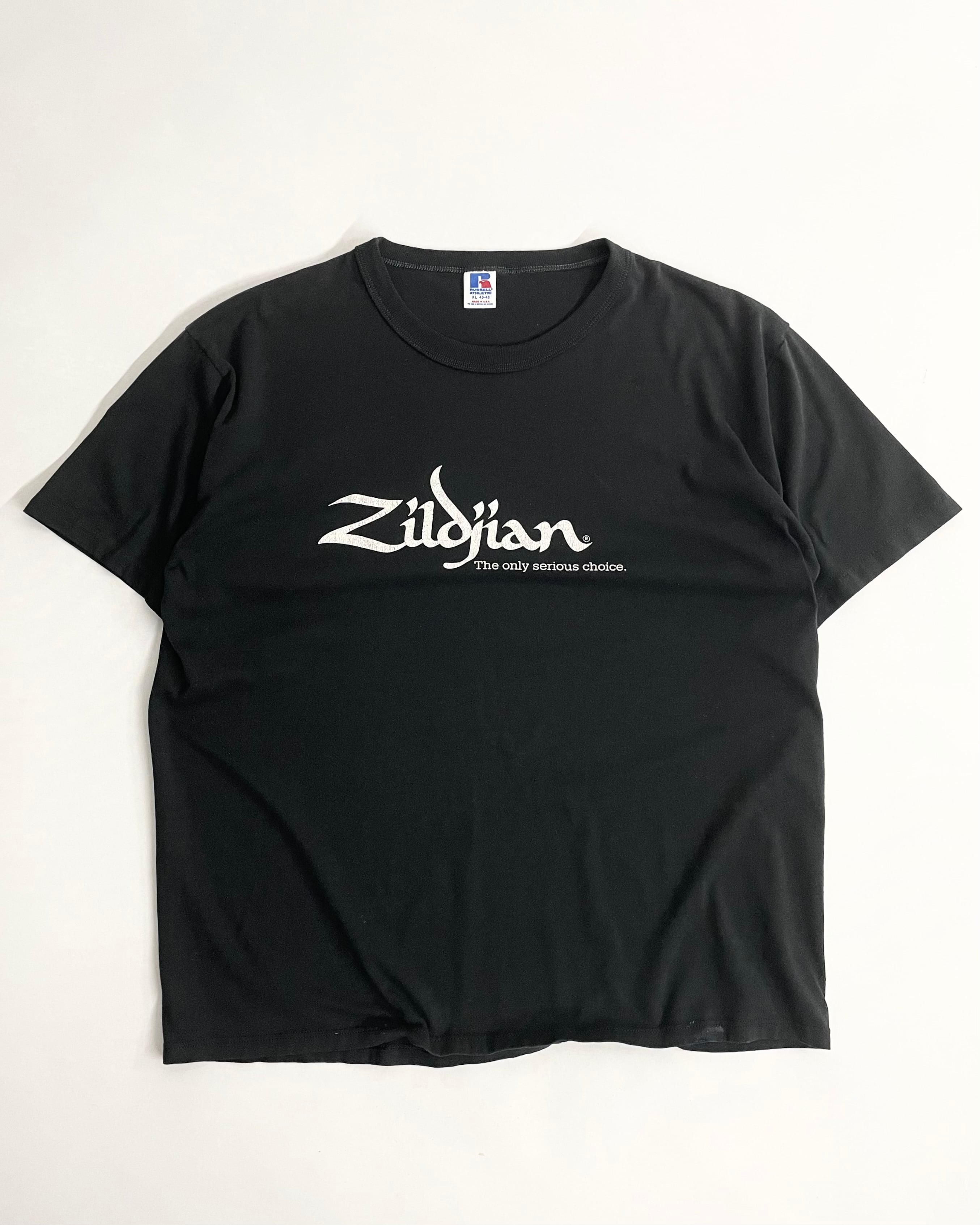 80s RUSSELL "Zildjian" Logo Print Tee USA製