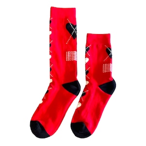 【CHARLES JEFFREY LOVERBOY】LOVERBOY LOGO SOCK MULTIPACK(RED)