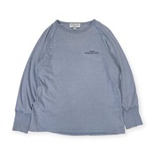 Americana アメリカーナ ボートネック 長袖 Tシャツ カットソー /くすみブルー系 日本製