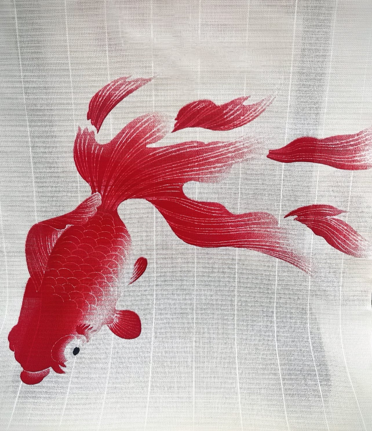 ☆aman様☆ 誉田屋源兵衛 反物 474 金魚 白地 黒 金 綿 ☆aman