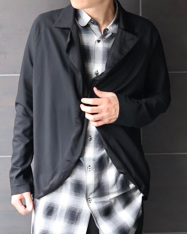 【Y's】deformed wool shirt summer jacket