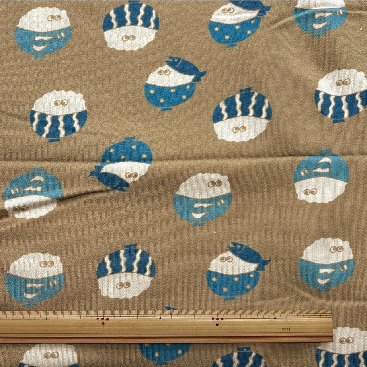 ★NY324◆90cm◆新作!綿100%裏毛ニット生地◆マレファブ◆ご飯