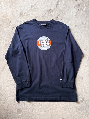 00s RECON/Benny Barb print L/S Tee/L/ベニ－バ－ブプリントロンT/ロゴプリント/長袖Tシャツ/ネイビ－/FUTURA/STASH/リ－コン