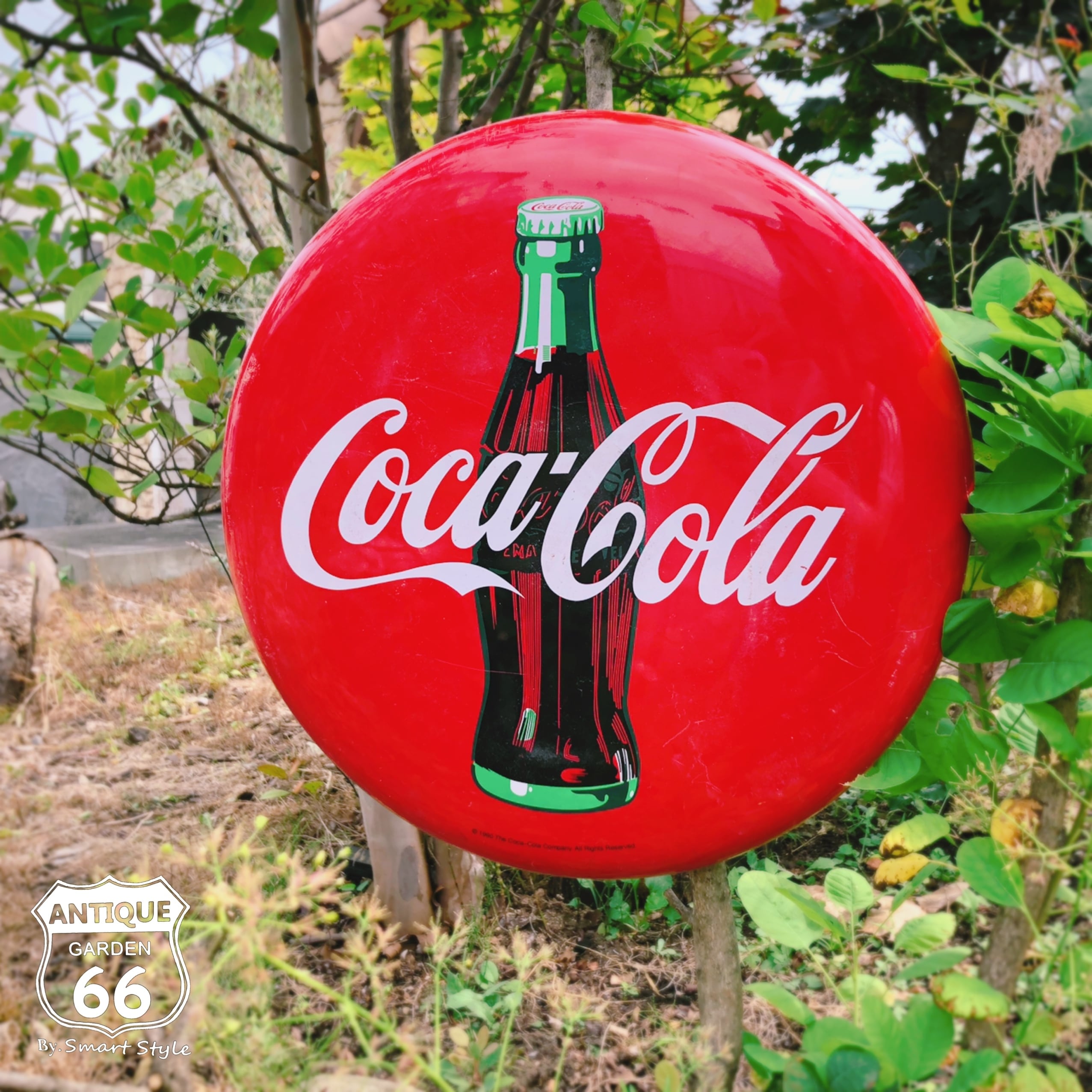 1990's コカコーラ Coca-Cola ヴィンテージ BIG 丸看板 ホーロー ウォールサイン 赤【K-017-027】 | Antique  Style～【アンスタ】アメリカ買付けのヴィンテージ・アンティークのおみせ。 powered by BASE