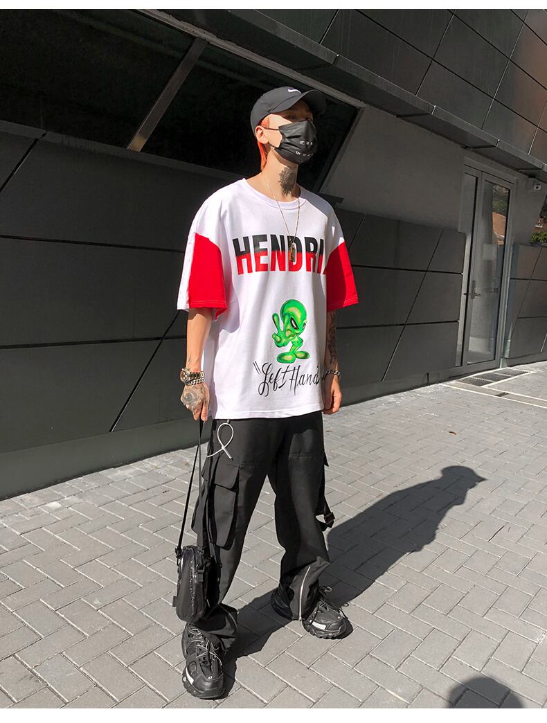 全2色 Tシャツ カットソー プリント カジュアル ストリート 