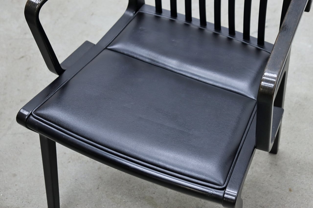 在庫2脚 TENDO 天童木工 アーム 本革 ダイニングチェア ヴィンテージ