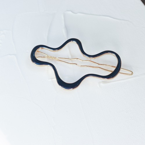 HAIR PIN || 【通常商品】 UNI-UNI HAIR PIN (GOLD+NAVY) || 1 HAIR PIN || GOLD×NAVY || EBH061