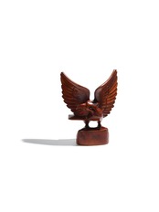 WOOD CARVED AMERICAN EAGLE TRAY