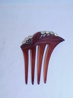 茶系の簪(プラスチック)plastic work ornamental hair pin