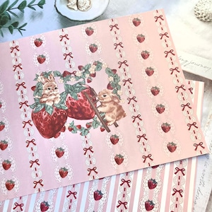 予約☆CHO8A Cherish365【Bunnies Wonderland - Pink】ラッピングペーパー / デザインペーパー 10枚