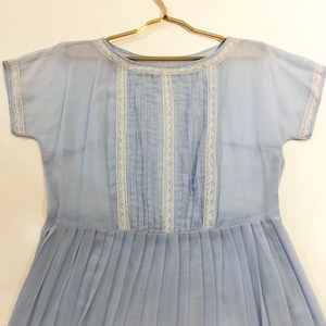 VINTAGE 40’s pale blue lacy dress