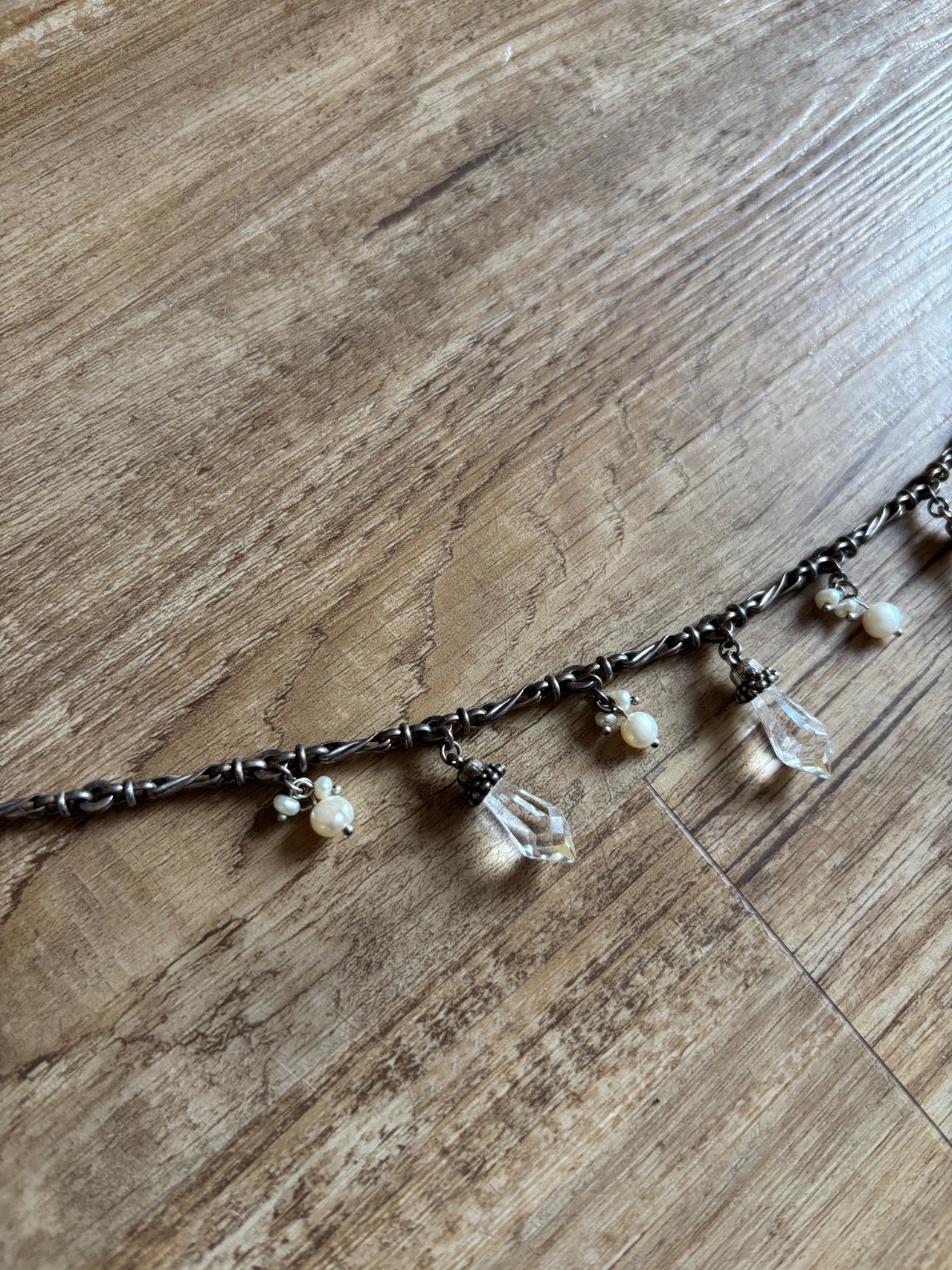 classical metallic chain necklace-5141-7