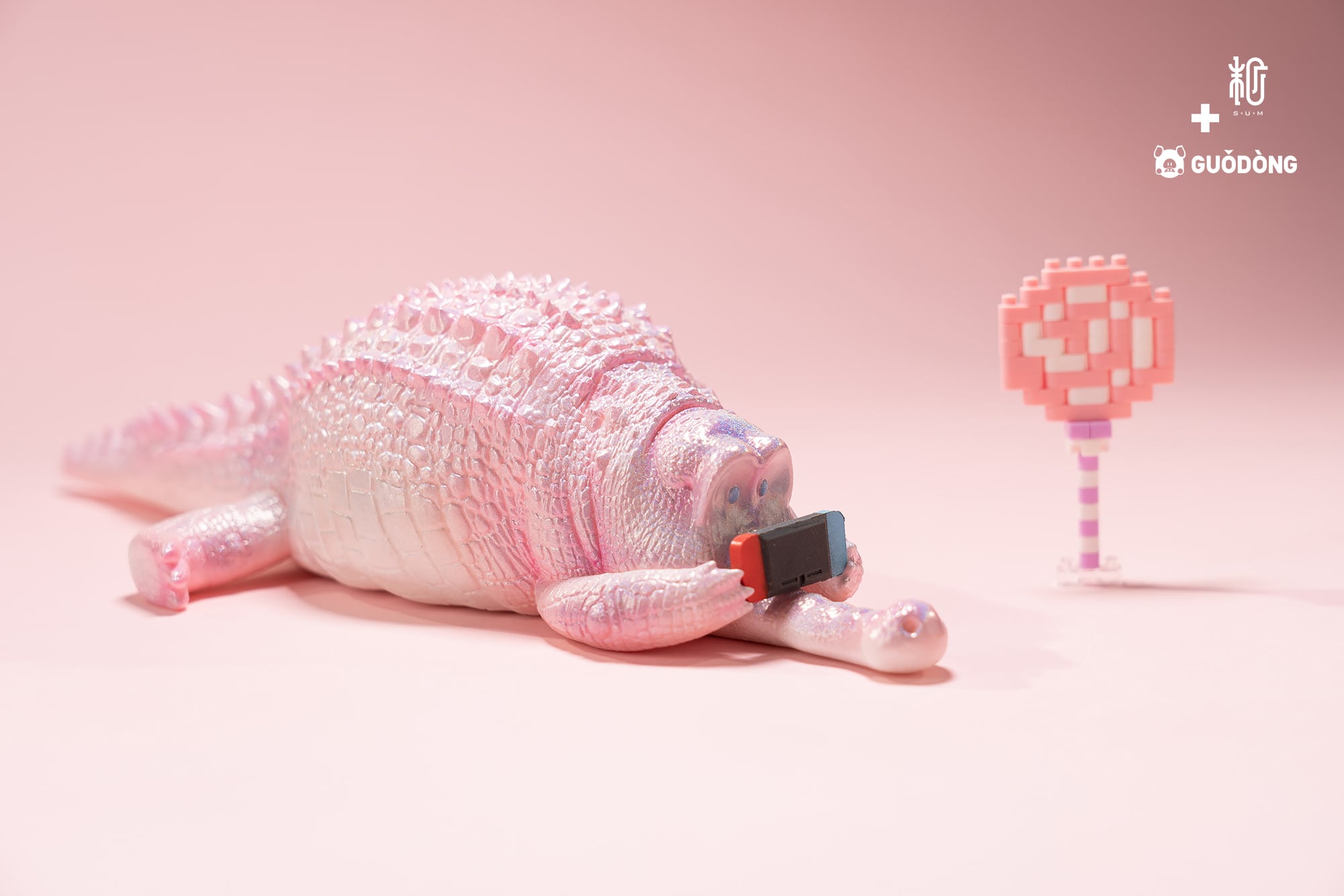 Lazy animals ワニII （ピンク）｜guodong | sumart