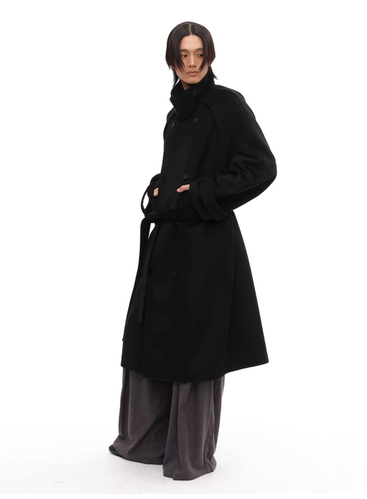 JCAESAR STUDIO Double Breasted Raglan Coat
