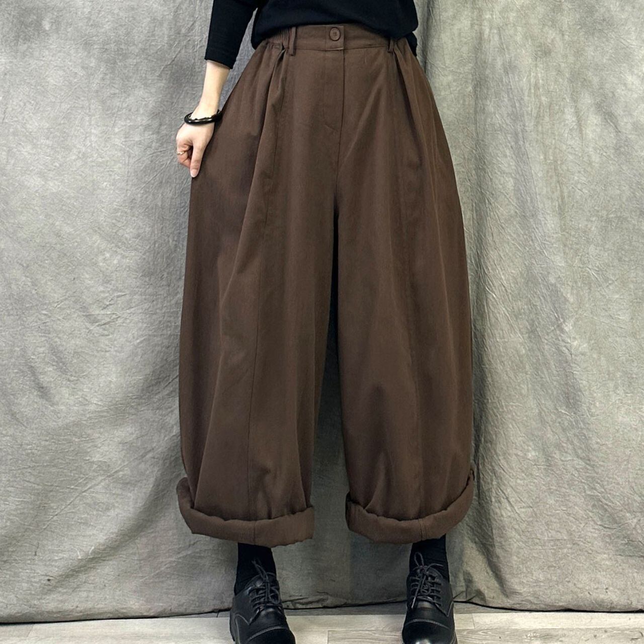 ゆったりシルエット ワイドバルーンパンツ Ln00385