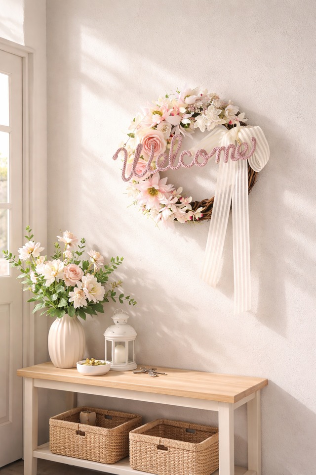 【選べる言葉｜祝福ギフト】恋するリース／雅－MIYABI－【やさしい色合わせの フラワーリース】文字色12色から選べる