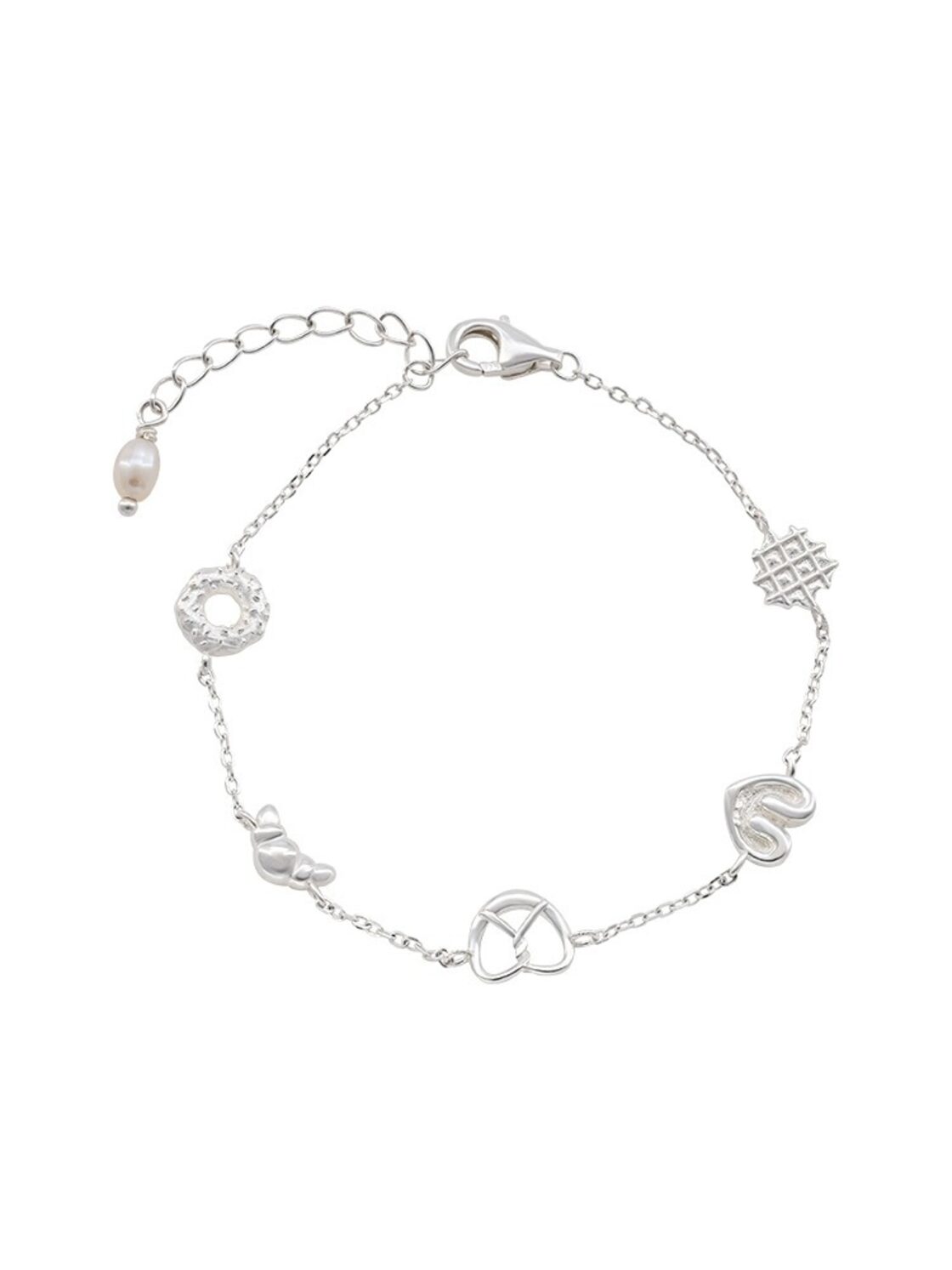 sliver 925 bread bracelet /パンモチーフ かわいい ブレスレット 
