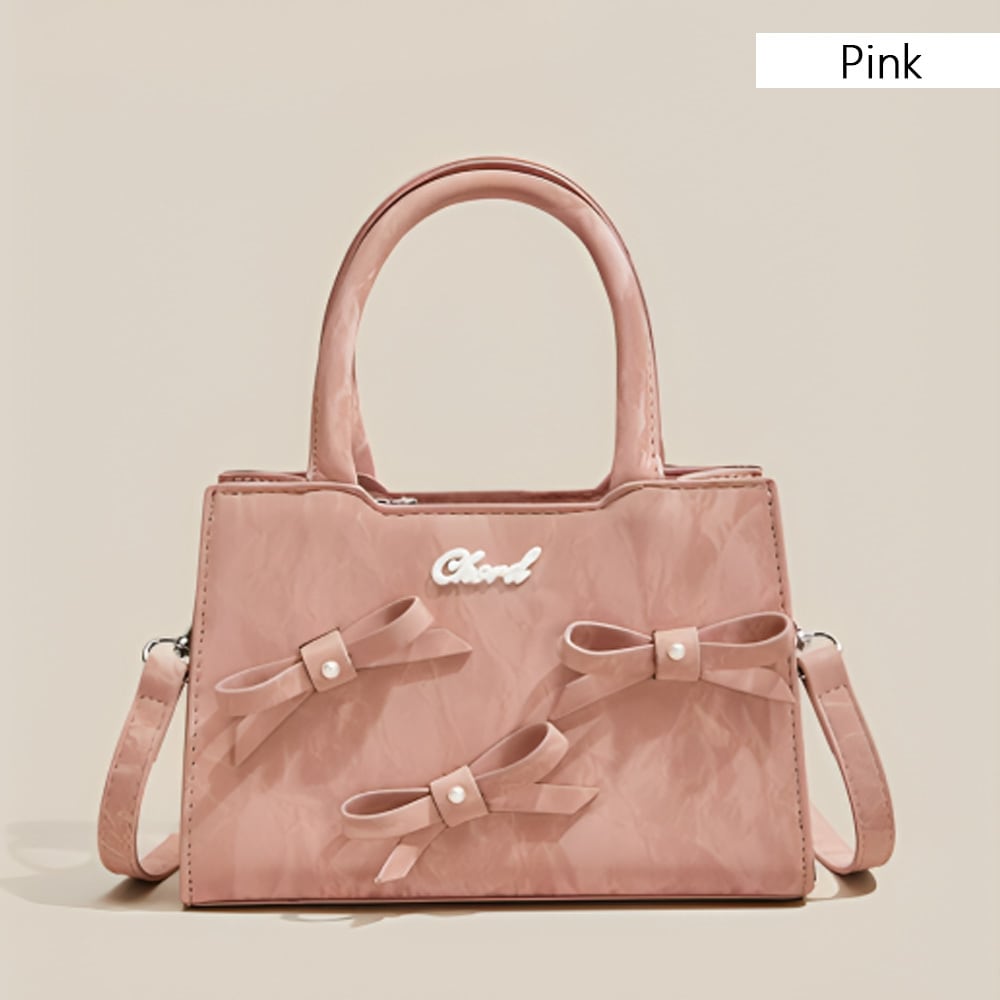 リボンアタッチ2wayショルダートートバッグ | 韓国/ワンホン