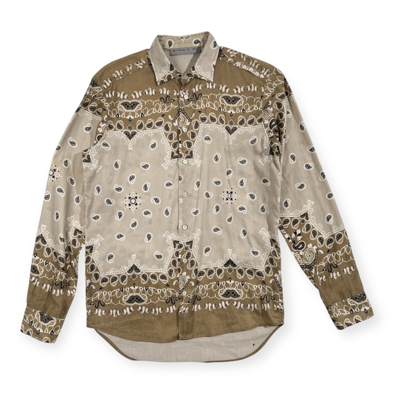 ETRO エトロ ペイズリー 長袖シャツ サイズ S /ベージュ系/イタリー製/メンズ