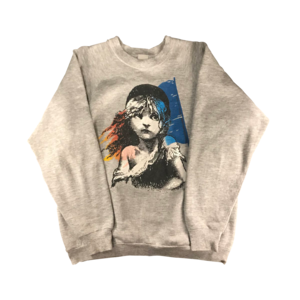 80s Les Misérables Crew Neck Sweat Shirt 灰 BG8