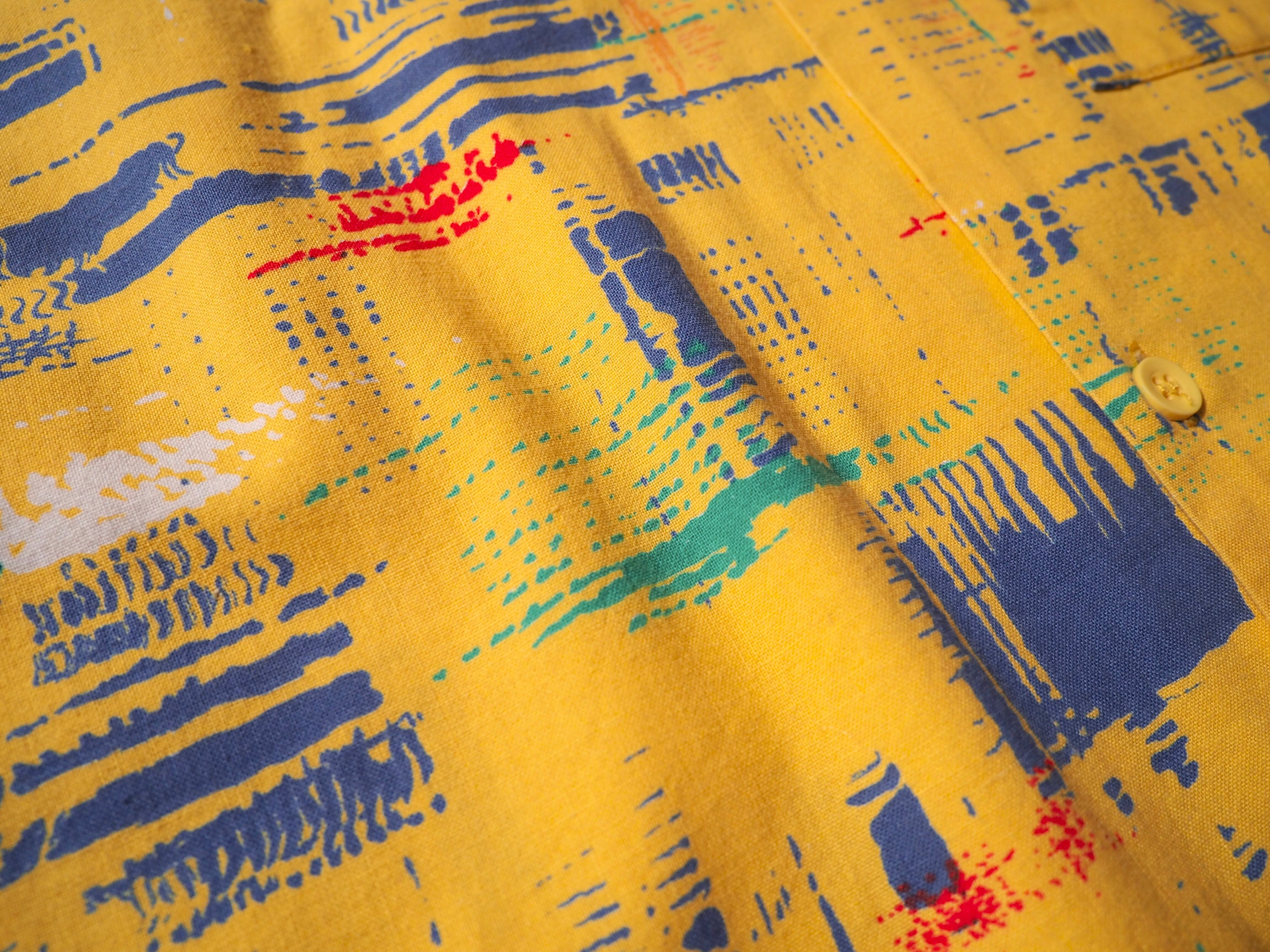 1990s ” Ocean Pacific ” Hilarious good color vintage open collar shirt