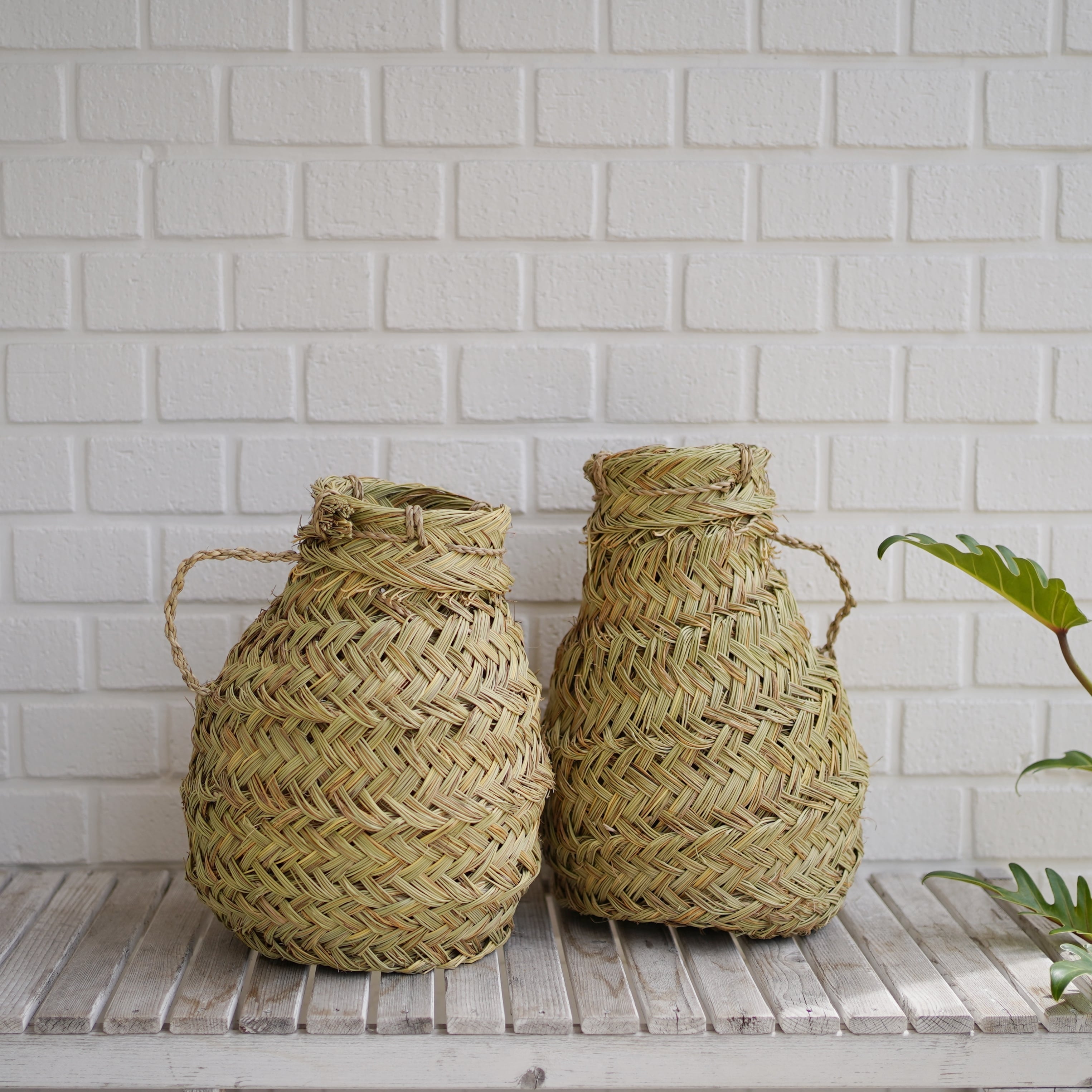 モロッコ壺型バスケット