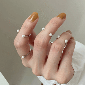 BIEYANG「3点セット」重ね付けオープンリング