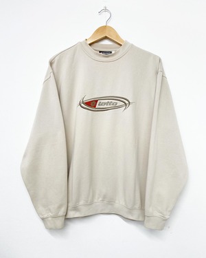 90sLotto Embroidery Crewneck Sweater/L