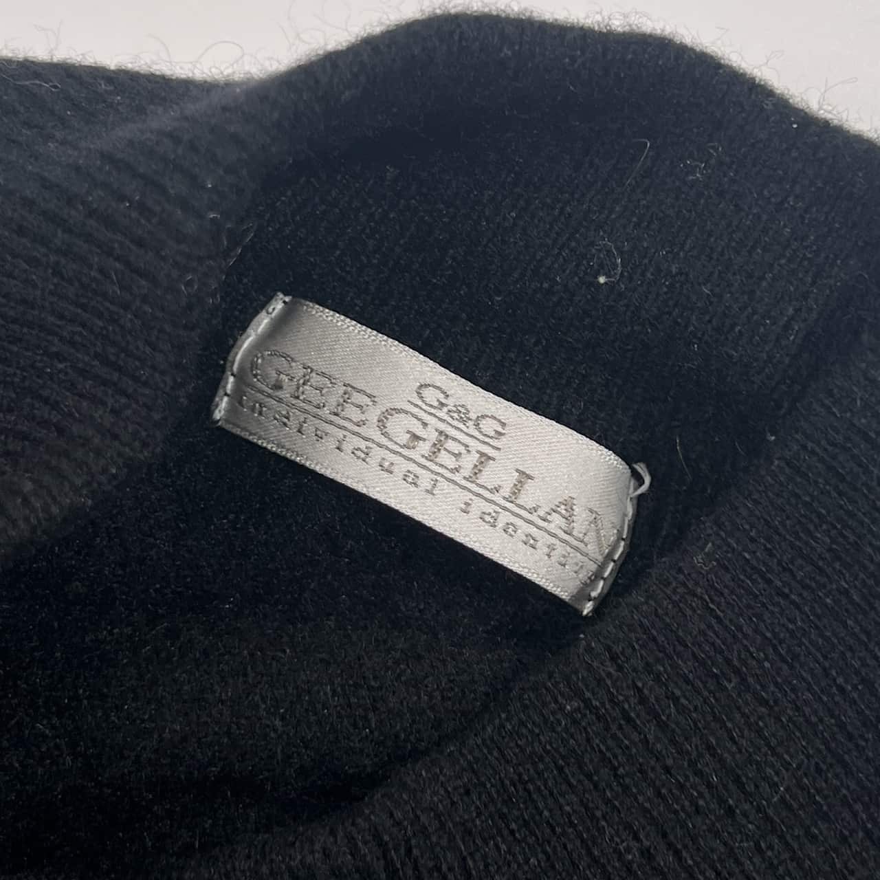 カシミヤ100% GEEGELLAN ジーゲラン ニット セーター 46/ブラック メンズ